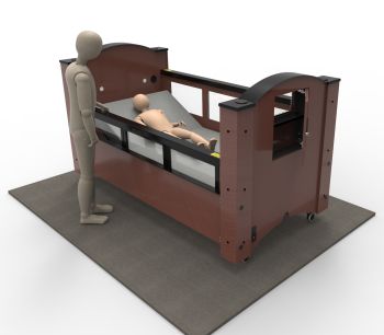 Quick Ship Safety Bed-Left-Manual-Paprika